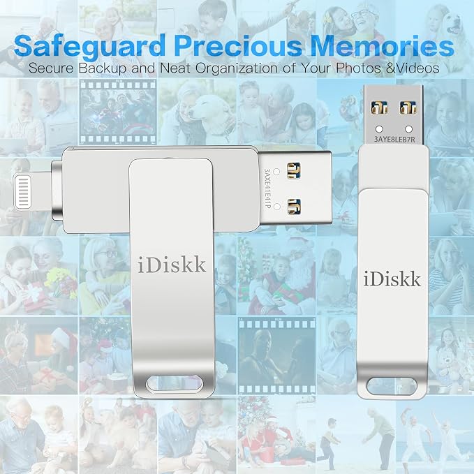 iDiskk 256GB iPhone Photo Storage Stick MFi Certified Flash Drive Photo Stick - Image 7