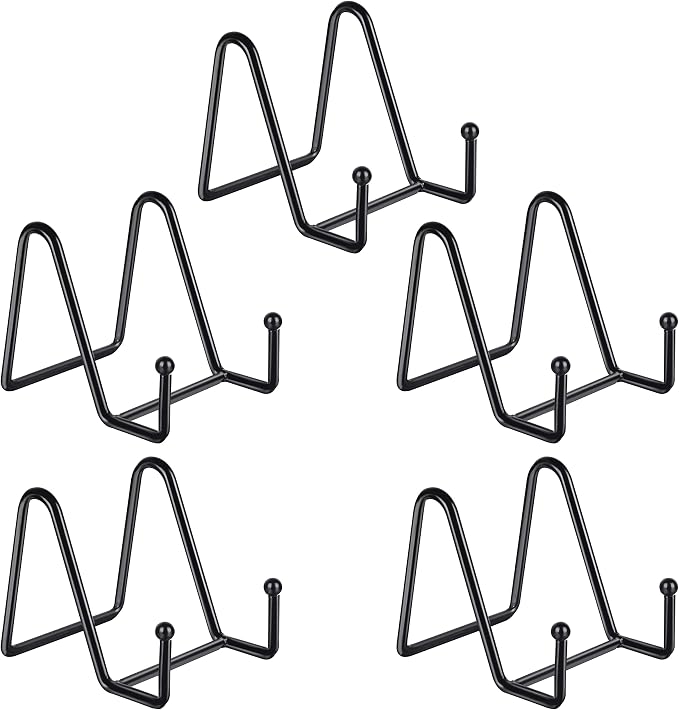 Decolore 5 Pack 3 Inch Small Easel Metal Display Stands by Decolore