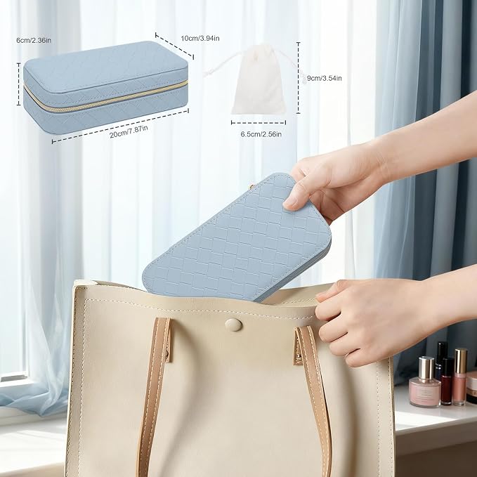 DesignSter Jewelry Organizer, Small Portable Travel Jewelry Storage - Image 3