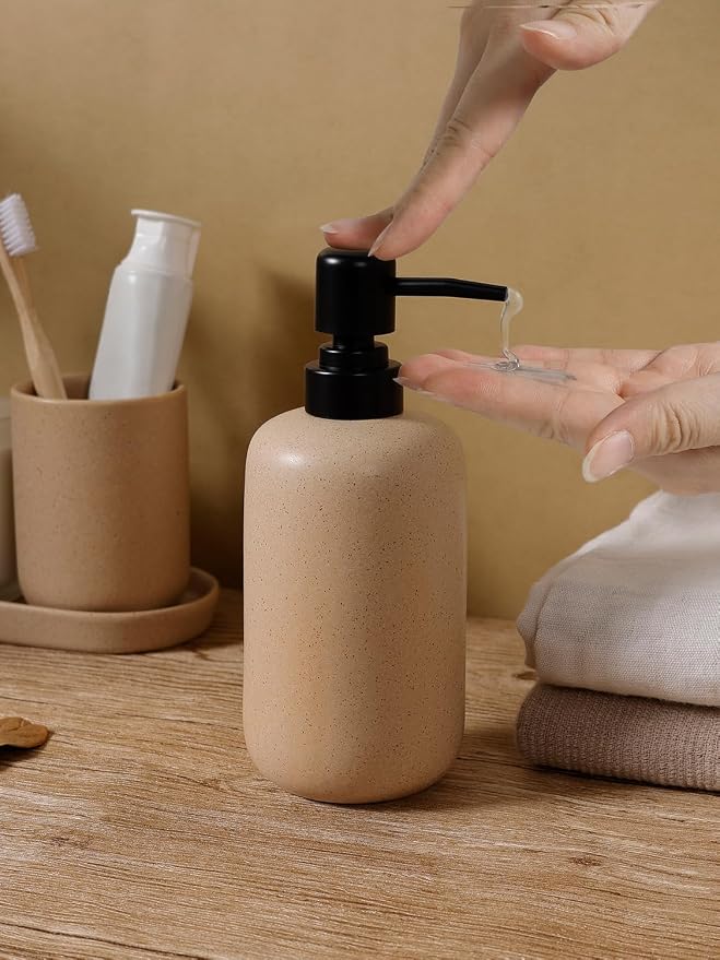 INGOFIN 3 Pcs Ceramic Bathroom Accessory Set - Image 7