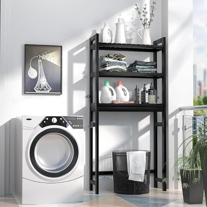 Homykic Bamboo Over The Toilet Storage Shelf, 3-Tier Above Toilet Storage - Image 8