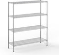 18" Deep x 54" Wide x 64" Height Wire Shelving Kit | 4-Tier | NSF Commercial by Regal+Altair