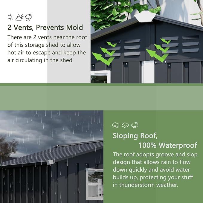 6x4 FT Outdoor Storage Shed - Image 6