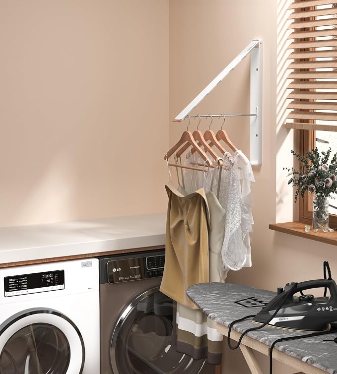 Dr.DJ Clothes Drying Rack Wall Mounted, Retractable & Foldable Clothes Hanger - Image 3