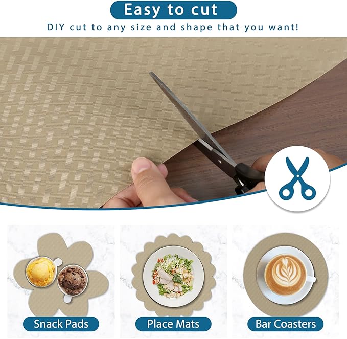 HooTown Kitchen Shelf Liner Drawer Liners, 17.5"W x 196.8"L Non-Adhesive - Image 3