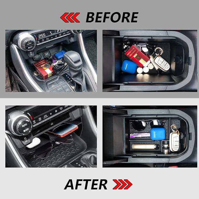 2PCS Center Console Organizer Tray and Armrest Storage Box Compatible - Image 3