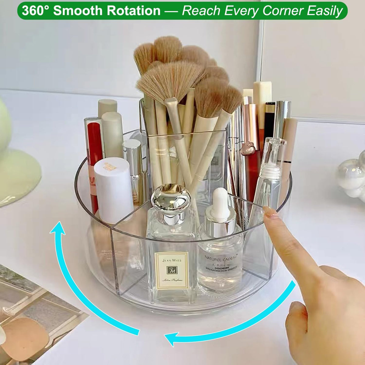 Taiuloo 360 Rotating Makeup Organizer, Lazy Susan Cosmetics Storage