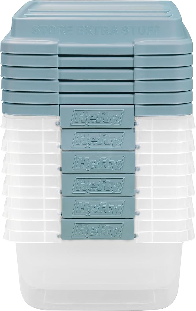 Hefty HI-RISE 18 Qt Plastic Storage Bins - Image 2