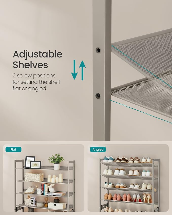 SONGMICS Shoe Rack, 8-Tier Shoe Organizer, Metal Rack - Image 5