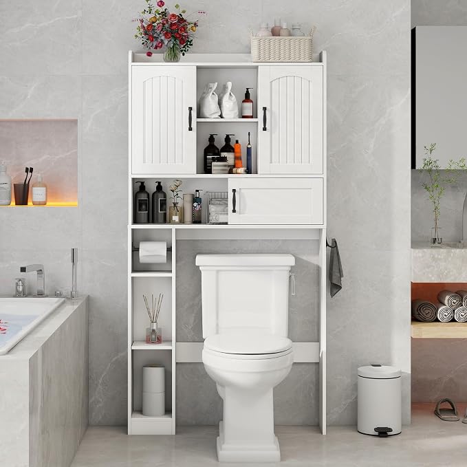 Vabches Farmhouse Over The Toilet Storage Cabinet - Image 7