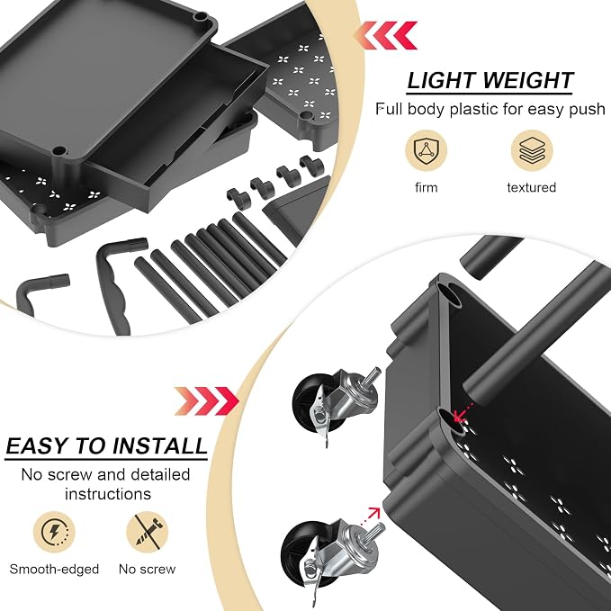 Goovilla 4 Tier Rolling Utility Cart Organizer - Image 3