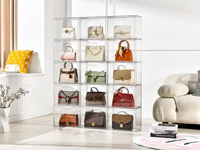Purse Organizer for Closet, Purse Storage Box - Image 5