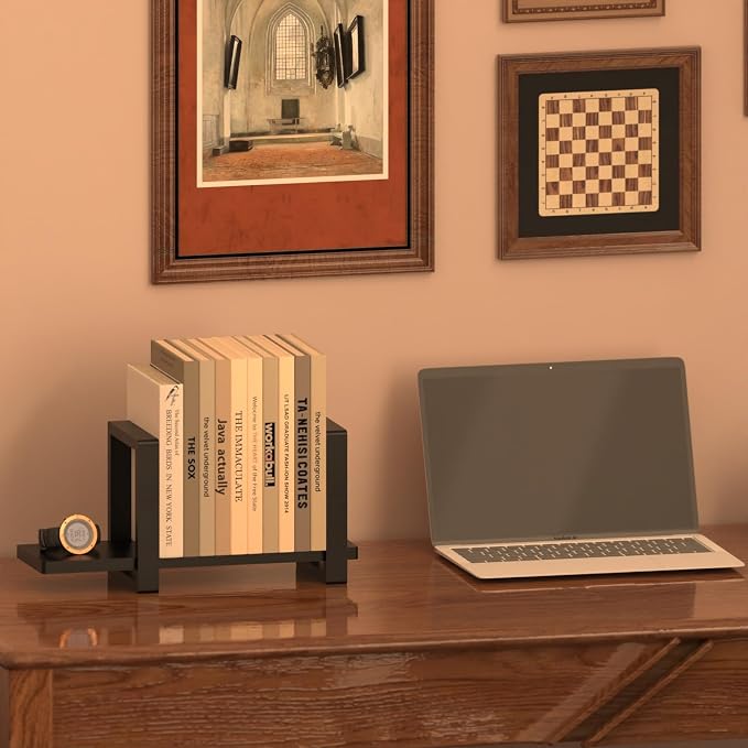Adjustable Desktop Bookshelf, Retro Tabletop Bookshelf, Desk Shelf - Image 2