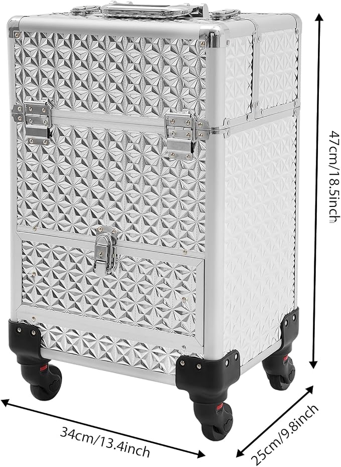 Rolling Makeup Case, Nail Storage Box - Image 2