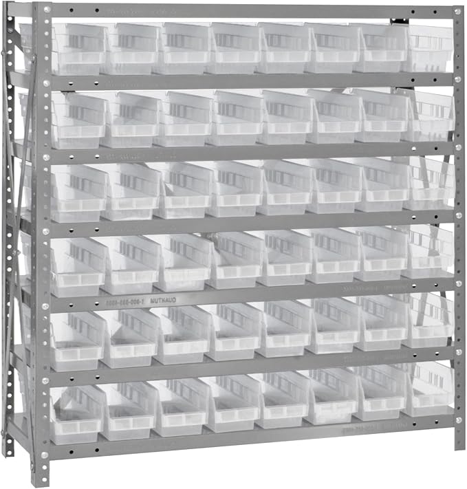 Quantum Storage Systems 1839-103CL Solid Heavy Duty 7 Shelves 48 Economy Clear by QuantumStorageSystems