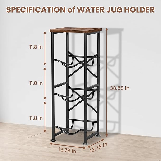 5 Gallon Water Jug Holder, 3-Tier Water Bottle Holder - Image 3