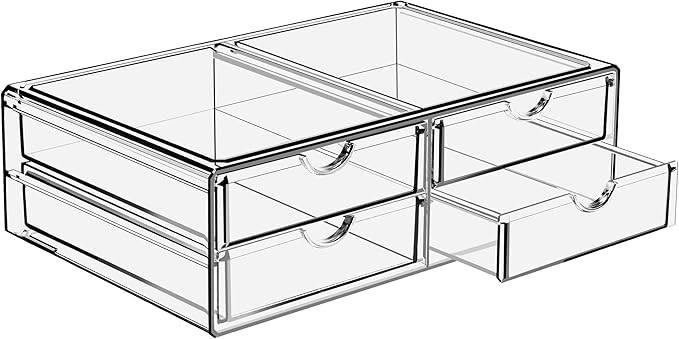 Sorbus Large Stackable Acrylic Drawers by Sorbus