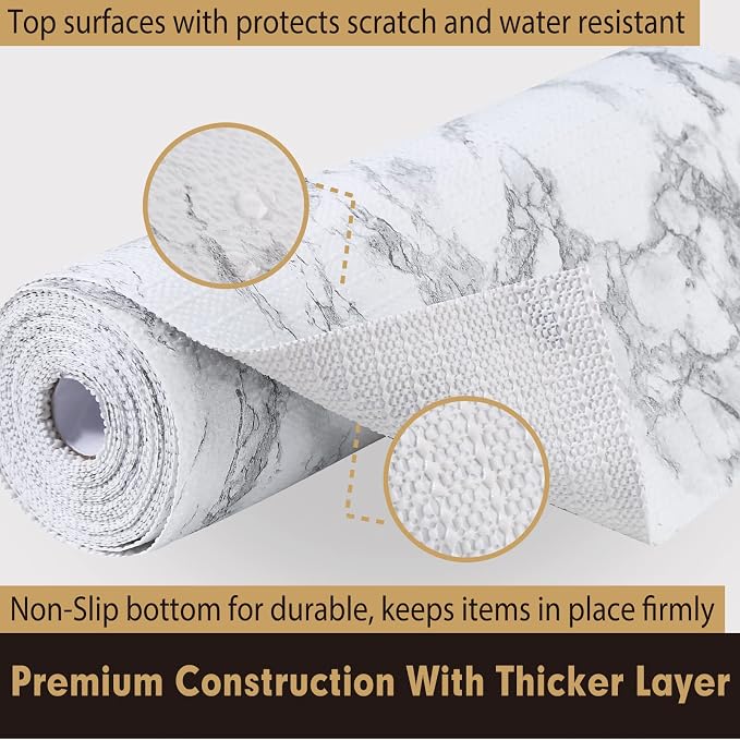 Drawer and Shelf Liner 12 in x 10 FT, Non Adhesive Water Resistant, Easy Clean - Image 6