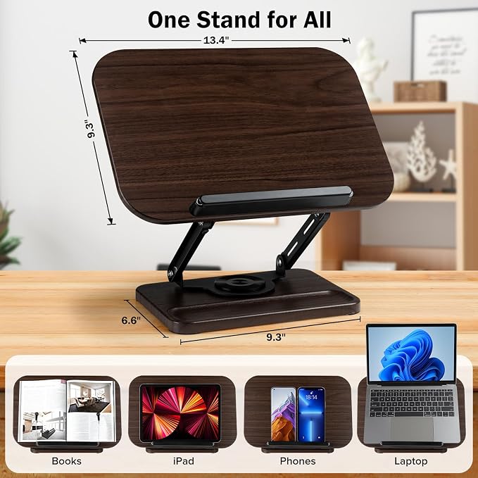 Book Stand with Light & Storage, Book Holders - Image 4