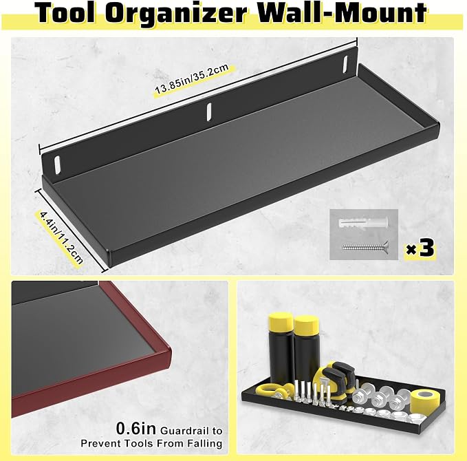 Wall Mount Screwdriver Organizer, Pliers Holder, Hammer Rack, Metal Storage - Image 5
