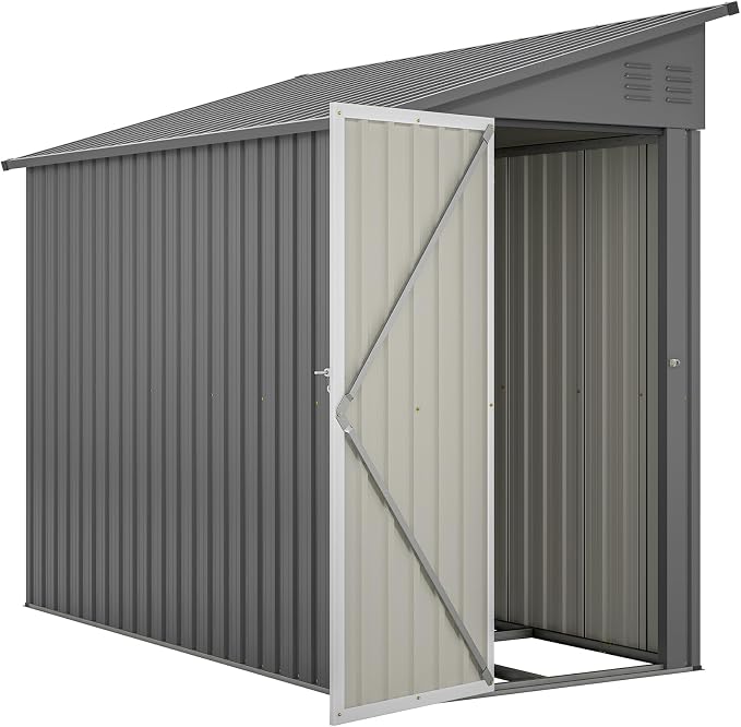 Outdoor Metal Storage Shed 4 x 8 ft, Garden Shed Lean to shed - Image 2