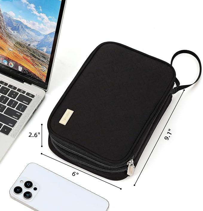 NISHEL Travel Cord Organizer Case, Double Layers Tech Electronic Bag, Essentials - Image 6