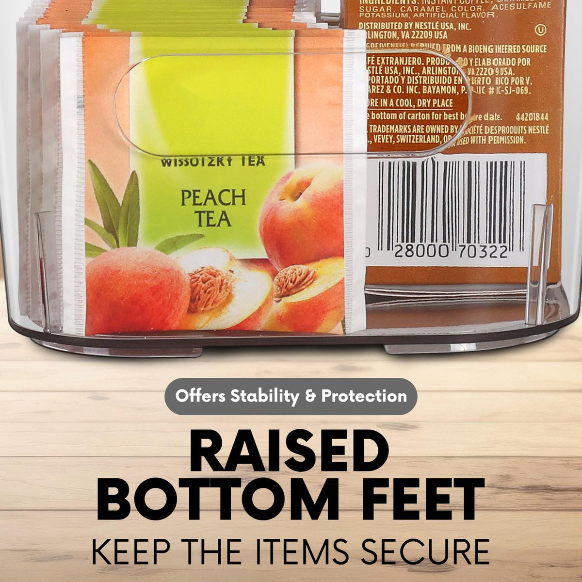 Clear Plastic Storage Bins for Kitchen Organization or Pantry