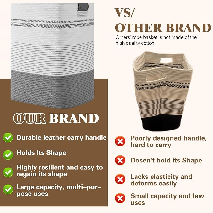 Laundry Hamper, 95L Tall Laundry Basket - Image 5