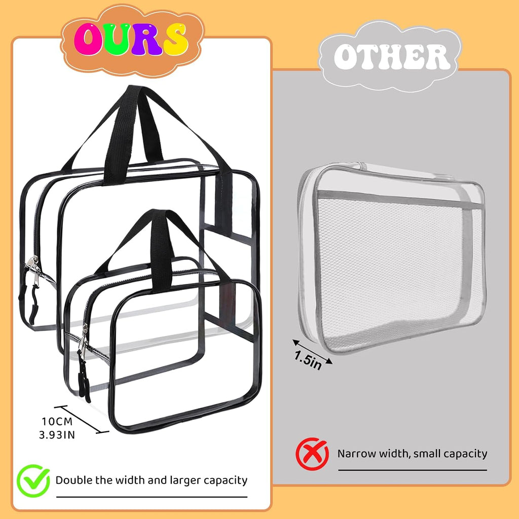 8 Packs XL Toy Storage Bags, Reusable Clear PVC Board Game Storage