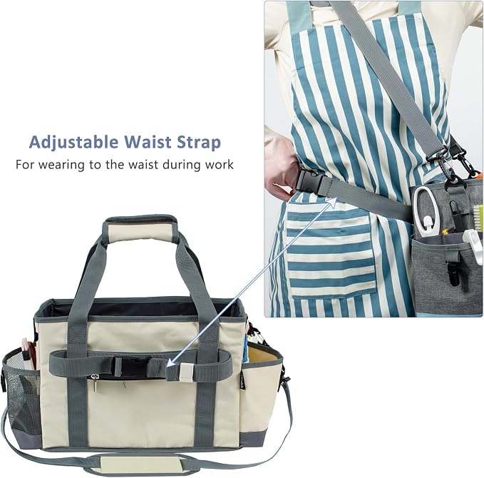 Large Cleaning Caddy for Suppliers Organizer, Wearable Cleaing Bag, Cleaning - Image 3
