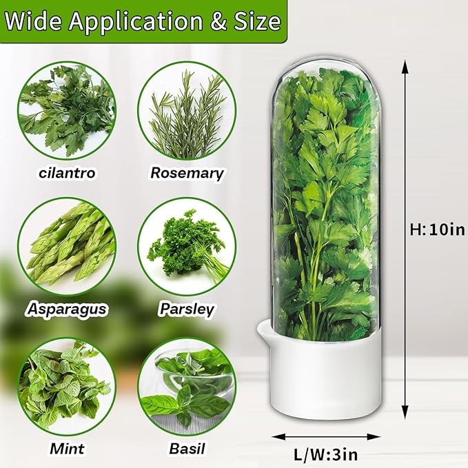 Herb Saver for Refrigerator, Herb Saver Pod Cilantro Containers for Refrigerator - Image 2