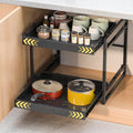REALINN 2 Tier Pull Out Cabinet Organizer, 21 inch Depth Slide Out Shelves by REALINN