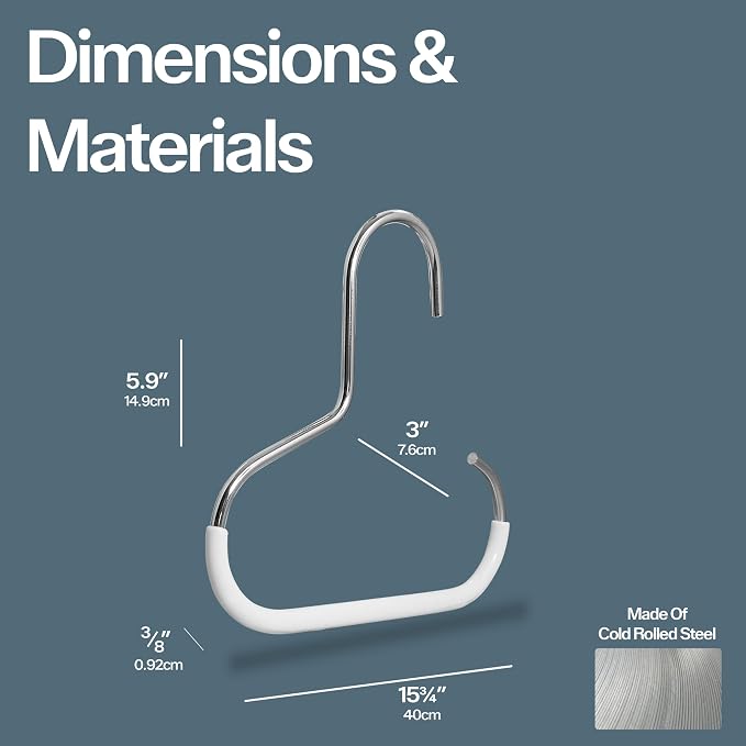 MAWA by Reston Lloyd Scarf, and Accessory Organizer, Non-Toxic Metal Hanger - Image 3