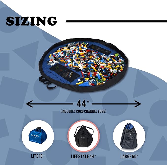 Lay-n-Go 2-in-1 Small Portable Drawstring Toys Storage Organizer and Play Mat - Image 6