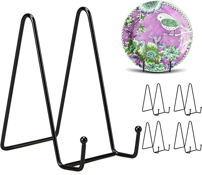 Kruodop 6 Inch Plate Stands for Display, 5 Pack Plate Holder Display Stand by Kruodop