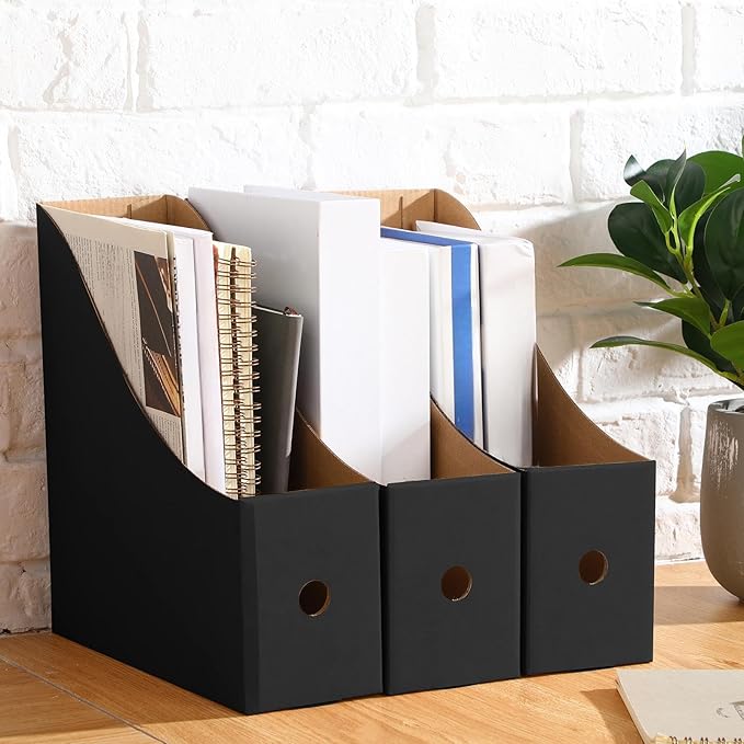 Thenshop 24 Pcs Cardboard Magazine File Holders Magazine Book Bin Box - Image 6