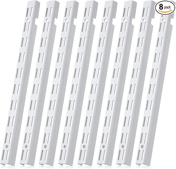 Tandefio 8 Pcs 12 inch Dual Track Upright Wall Shelving System by Tandefio