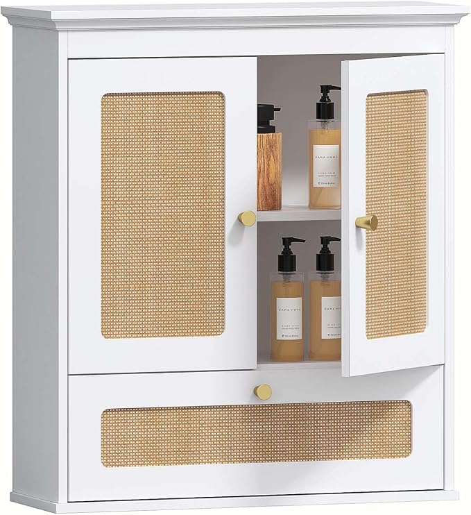 Spirich Bathroom Wall Cabinet Over Toilet, Modern Rattan Medicine Cabinet by SpirichLLC