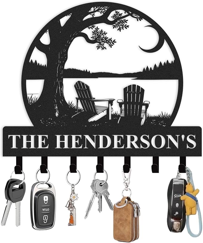 Personalized Metal Key Holder Wall Mount, Key Holder by Unknown