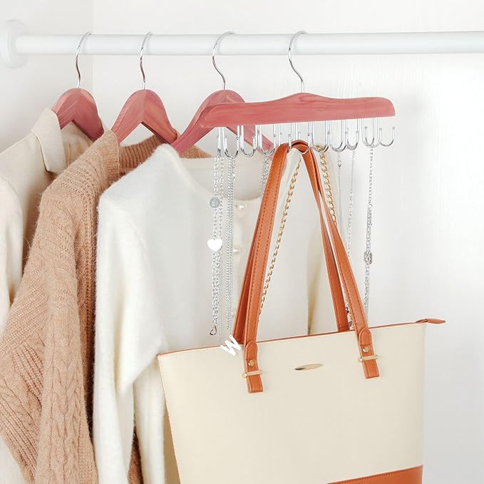 TOPIA HANGER Belt Hanger for Closet, Cedar Wooden Hangers - Image 7