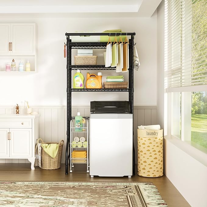 Ulif U11 Over Washer and Dryer Shelves, 3 Tiers Laundry Room Storage and - Image 5