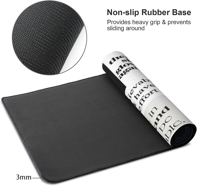 Inspirational Quotes Large Mouse Pad, Cool Gaming Desk Mat, XXL Keyboard Desk - Image 4