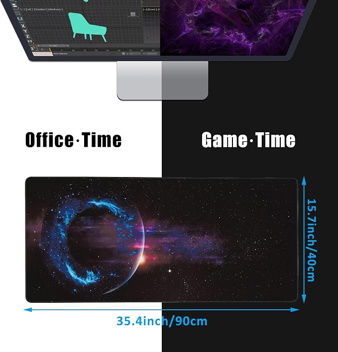 Mouse Pad, Abstract Space Desk Mat - Image 2