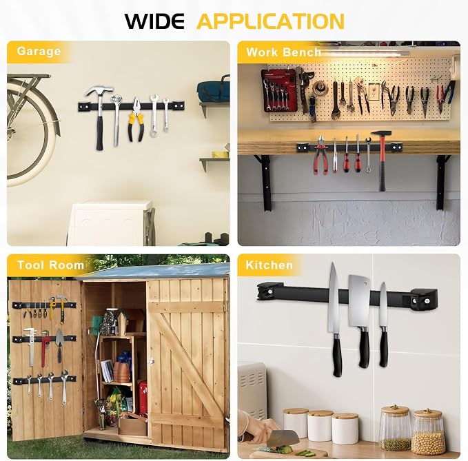 DGSL Magnetic Tool Holder Strip 5 Pack, 12 In Heavy Duty Tool Organizer - Image 6