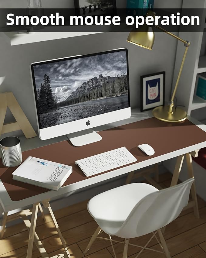 Extra Large Desk mat, Leather Desk Pad Protector, Office Desk Mat, Mouse Pad - Image 4