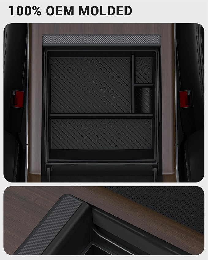 BASENOR 2026-2022 Tesla Model S Model X Center Console Organizer Tray, Armrest - Image 9