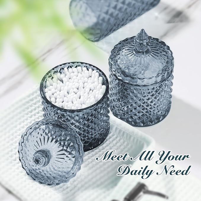 Blue Bathroom Accessories Set, 4 Pack Light Blue Bathroom Decor Accessory Sets - Image 4