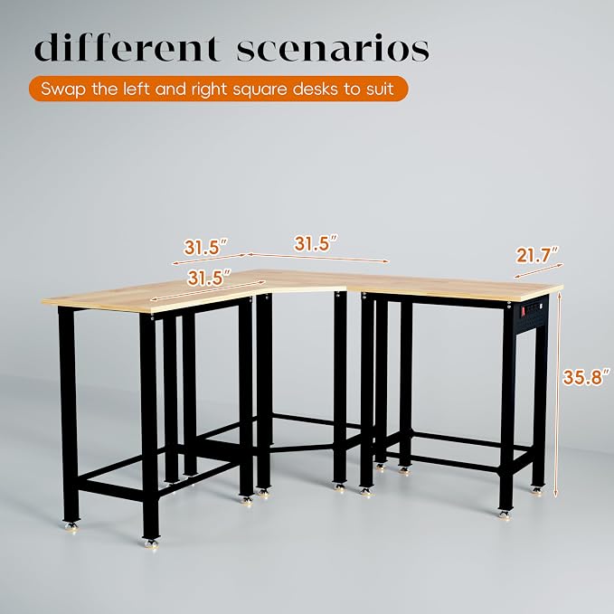 Betterhood 48"/60" Heavy-Duty Adjustable Workbench - Image 3