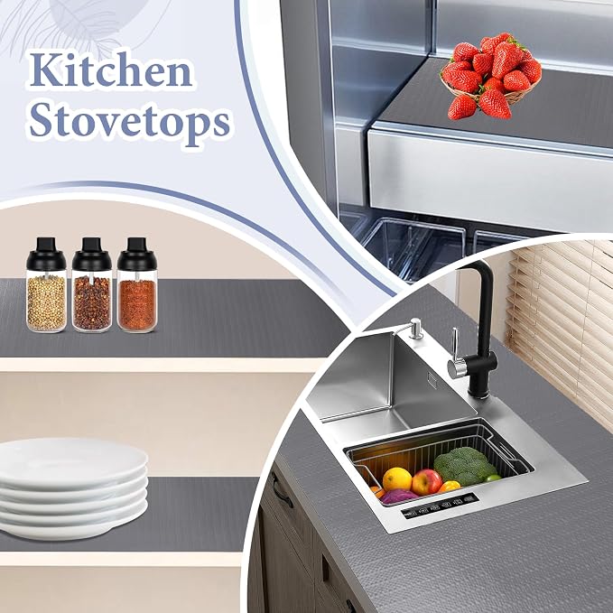 Drawer and Shelf Liner for Kitchen Cabinet: 23in X 90 Ft Non Slip Waterproof - Image 6