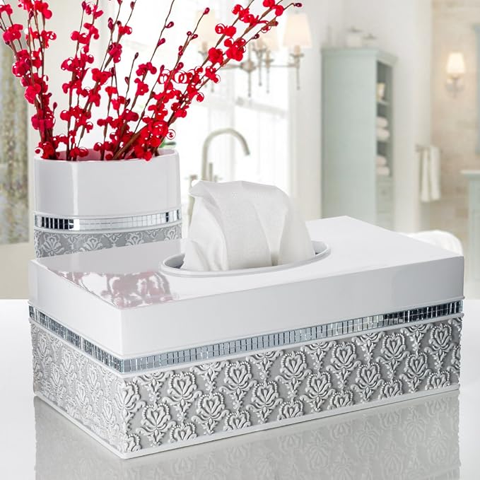 Creative Scents Mirror Damask Toothbrush Holder - Image 6